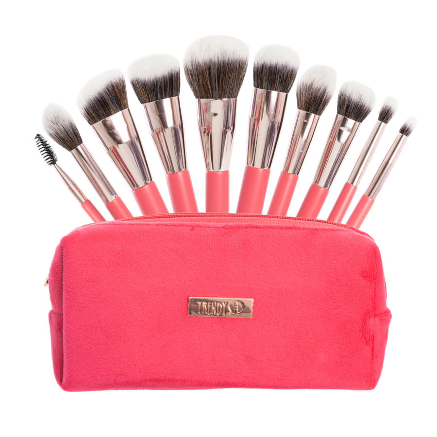 Kit X 10 Brochas Velvet Pink Trendy