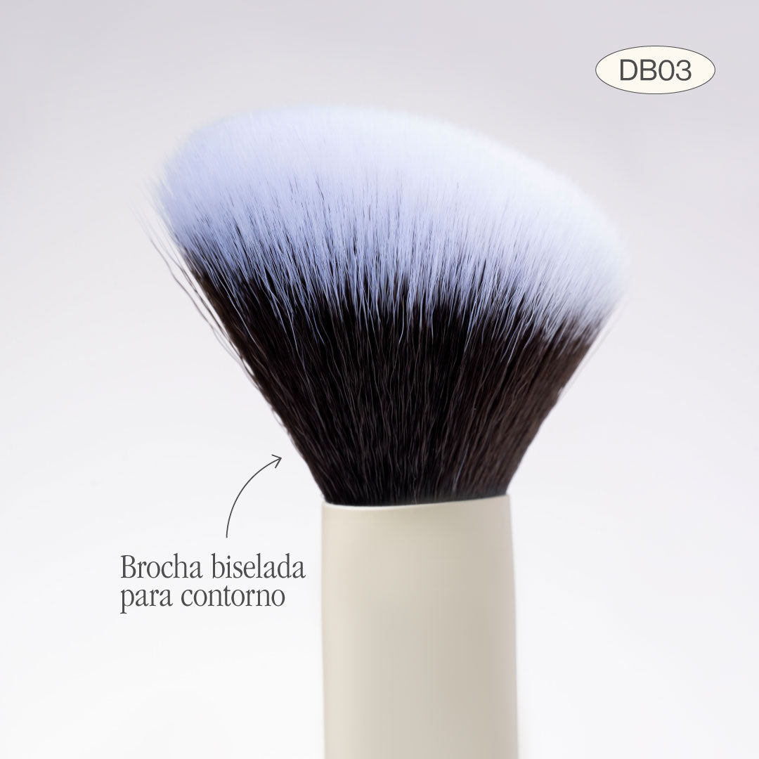 Brocha Duo Glam 03 Contorno / Abanico Atenea