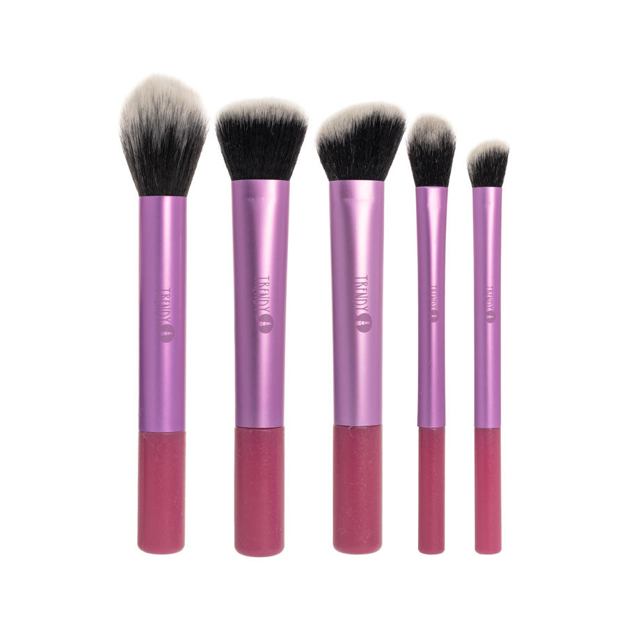 Kit X5 Brochas Piel Morado Trendy