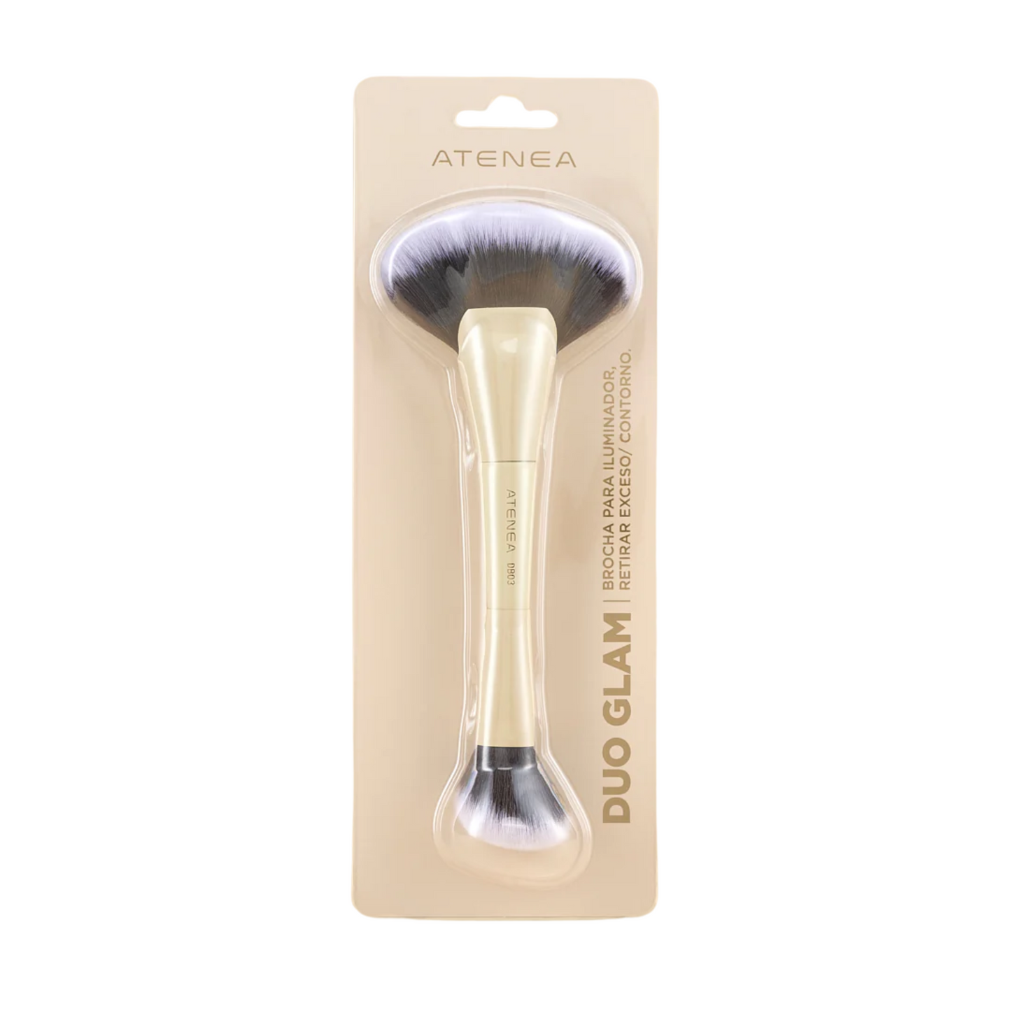 Brocha Duo Glam 03 Contorno / Abanico Atenea