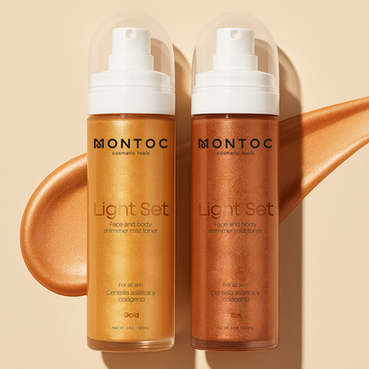 Tónico Iluminador Shimmer Mist Toner Light Set Montoc