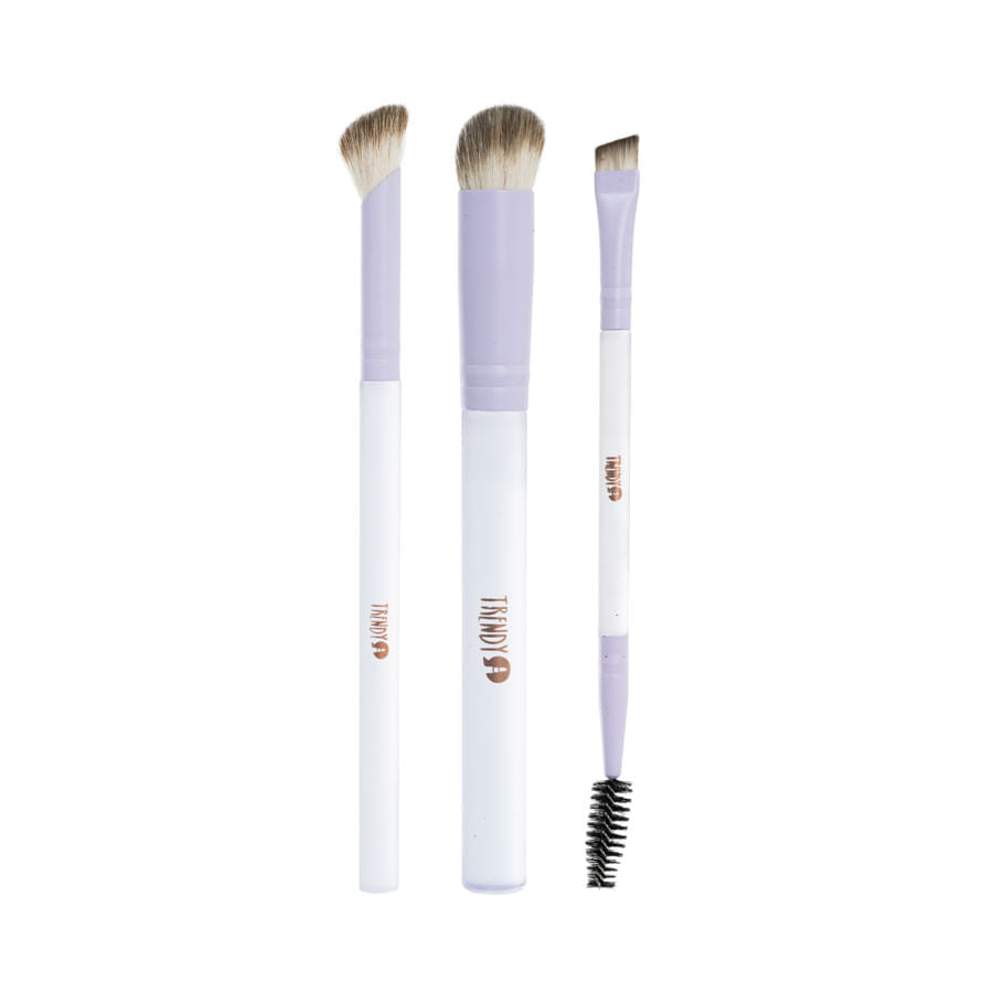 Kit X3 Brochas Básico Lila Trendy