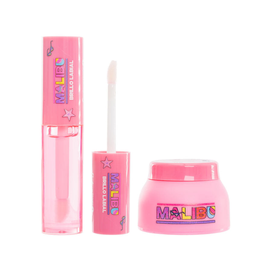 Kit Gloss + Mascarilla de Labios Barbie Malibu