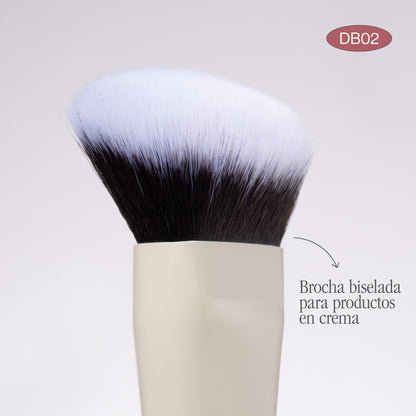 Brocha Duo Glam 02 Base / Productos en Crema Atenea