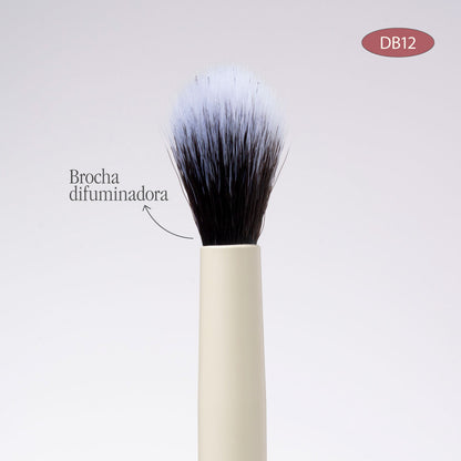 Brocha Duo Glam 12 Plana y Difuminadora Atenea