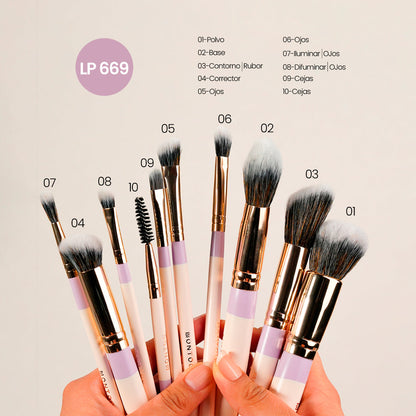 Kit X10 Brochas Fluffy Montoc