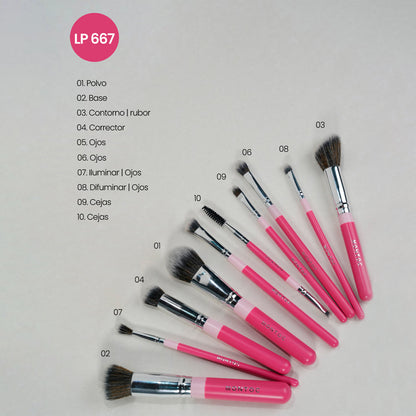 Kit X10 Brochas Fluffy Montoc