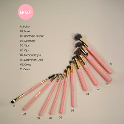 Kit X10 Brochas Fluffy Montoc