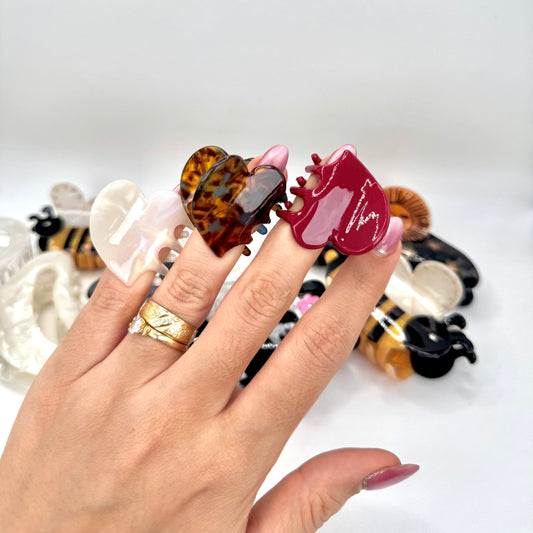 Hair Clip Corazones Pequeños