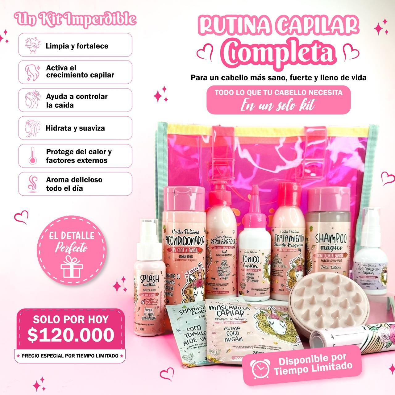 Kit Rutina Capilar Completa Cositas Deliciosas