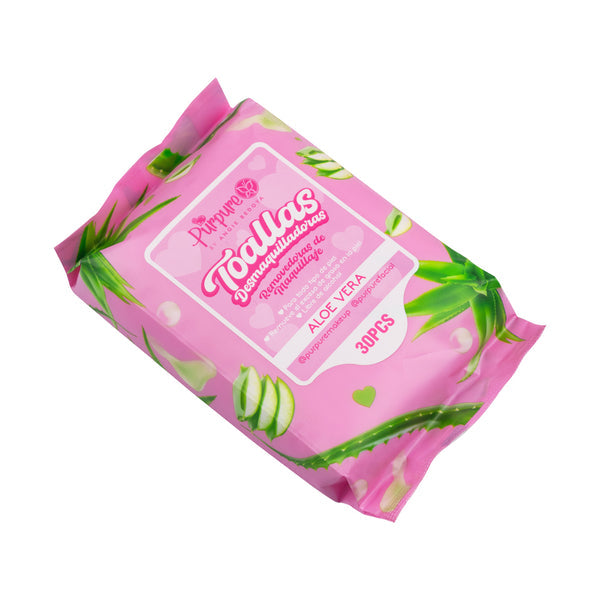 Toallas Desmaquillantes con Aloe Vera Purpure